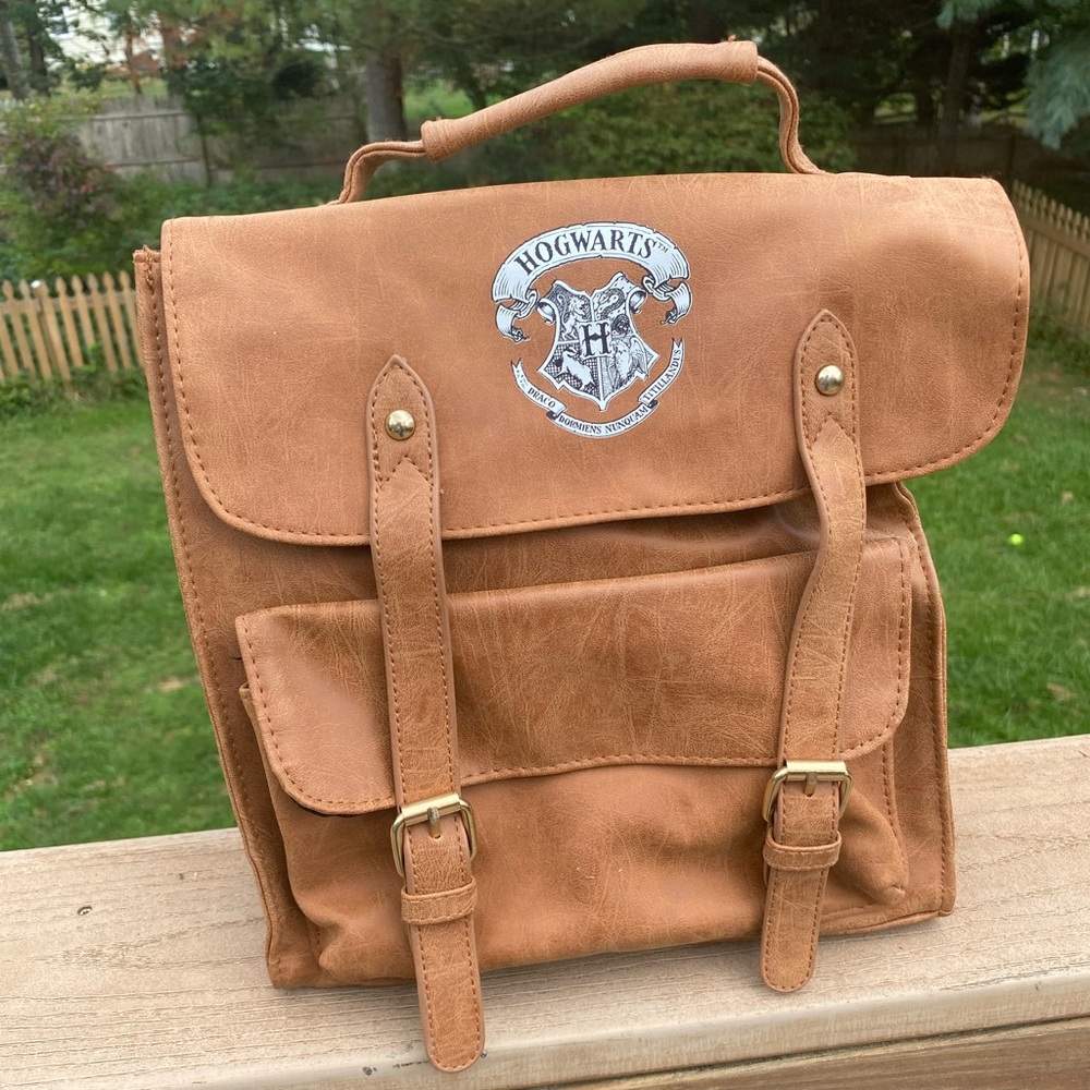 Hogwarts Tan Leather Backpack